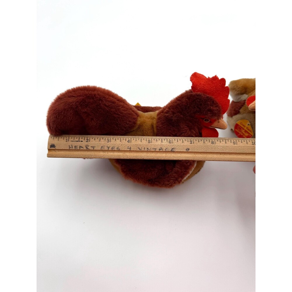 Vintage Steiff Rooster and Hen Stuffed Animals - Picture 10 of 16